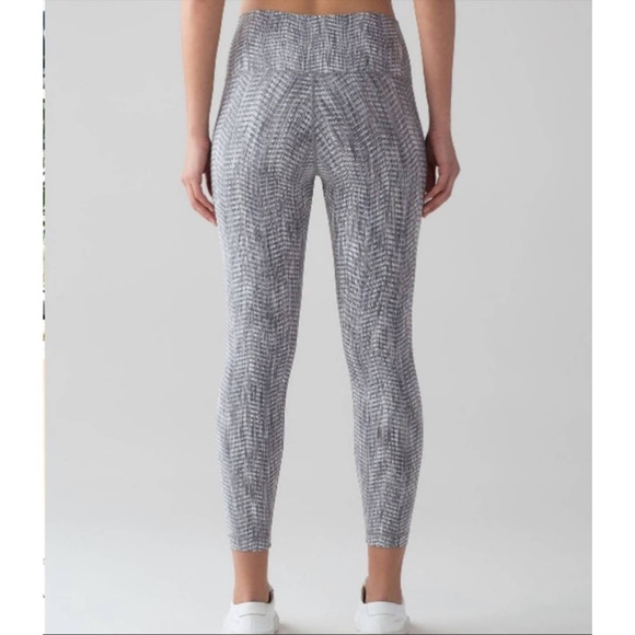 Lululemon Luon Wunder Under Hi-Rise 7/8 25" Arrow Jacquard Battleship Leggings 4 - Picture 8 of 11